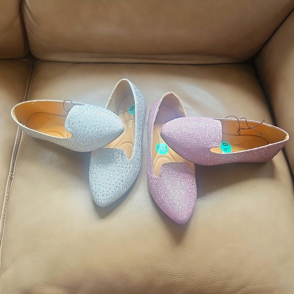 Set of Metallic Rhinestone Smoker Shoes! NEW! Rampage. 2 Pairs Blingy!! - Picture 16 of 16